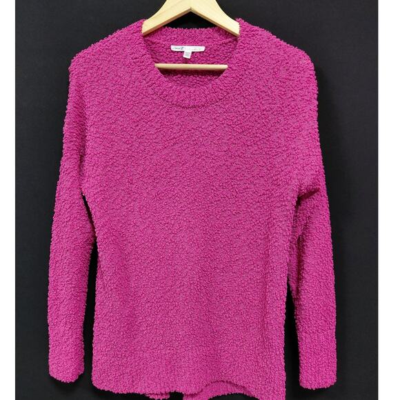 Seven7 Sweaters - Seven7 Pink Knit Sweater Solid Long Sleeve Women Size S